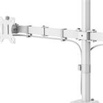 stolný držiak pre 2 monitory 35", 2 ramená, biely