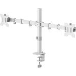 stolný držiak pre 2 monitory 35", 2 ramená, biely