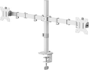 stolný držiak pre 2 monitory 35", 2 ramená, biely