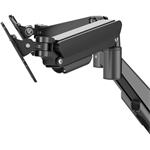 stolný držiak pre 2 monitory 35", 2 ramená s plynovou pružinou, čierny