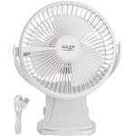 Stolový ventilátor s klipom Adler AD 7342 biely