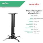Superior držiak na projektor Full Motion, SUPSTV013