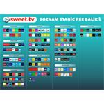 Sweet.tv, balík "L", 12 mesačné predplatné