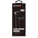 Swissten Earbuds Rainbow YS-D2, slúchadlá, čierna