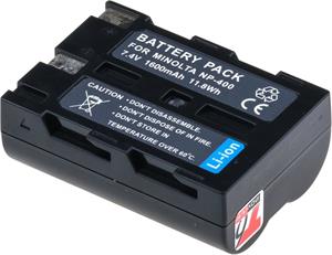 T6 power batéria pre Minolta NP-400, D-Li50, 1600mAh, čierna