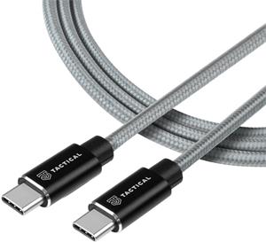 Tactical Fast Rope Aramid kábel USB-C/USB-C 100W 20V/5A 0.3m, sivý