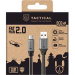 Tactical Fat Man 2.0 Cable, kábel, USB-A/USB-C, 1m, sivý