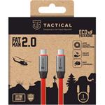 Tactical Fat Man 2.0 Cable, kábel, USB-C/USB-C, 1m, červený