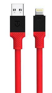 Tactical Fat Man kábel USB-A/Lightning 60 W, 1 m, červený