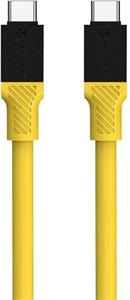 Tactical Fat Man kábel USB-C/USB-C 60 W, 1 m, žltý