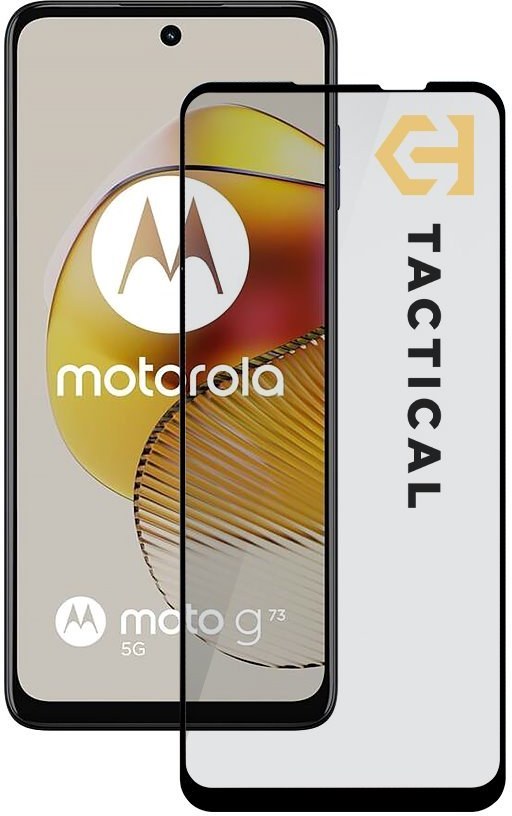 Tactical Glass Shield 5D sklo pre Motorola G73, čierne