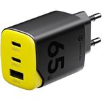 Tactical Minimi GaN, cestovný adaptér 2x USB-C + USB-A, 65W