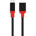 Tactical Pin4Fun adaptér USB-C na Lightning, 0,1m čierno-červený