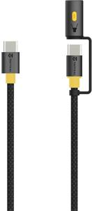 Tactical Stinger kábel USB-C na USB-C, 1,5m, čierny