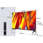 TCL 32V5C SMART TV 32" QLED FHD, (81cm)