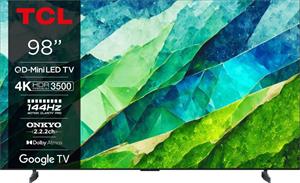 TCL 98C855 SMART TV 98" QLED/4K UHD/Mini LED/4xHDMI/144Hz/2xUSB/LAN/GoogleTV