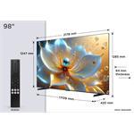TCL 98T8C, T8C 4K QLED HDR GoogleTV, 4K UHD, 98" (248cm)