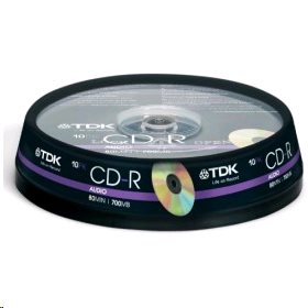 TDK CD-R Audio [ cakebox 10 | 80min | 4x ]