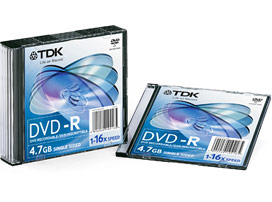 TDK DVD-R 16x/4.7GB/Slim