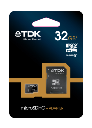 TDK Travelcard microSDHC 32GB class 4 + adaptér