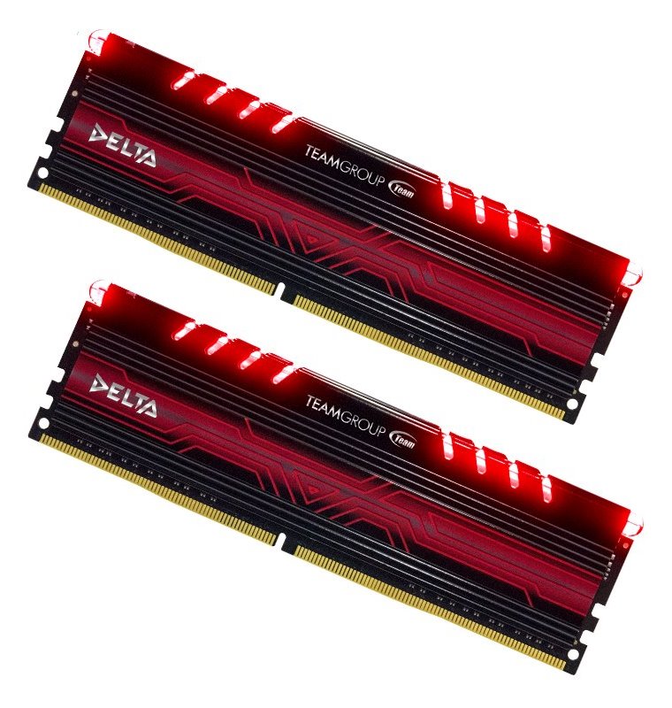 TEAM RAM DDR4 16GB (8GBx2) / 2400MHz / DELTA Red series / CL15-15-15-35 / 1,2V