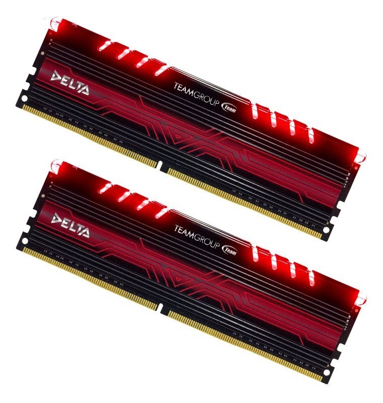TEAM RAM DDR4 16GB (8GBx2) / 3000MHz / DELTA Red series / CL16-18-18-36 / 1,35V