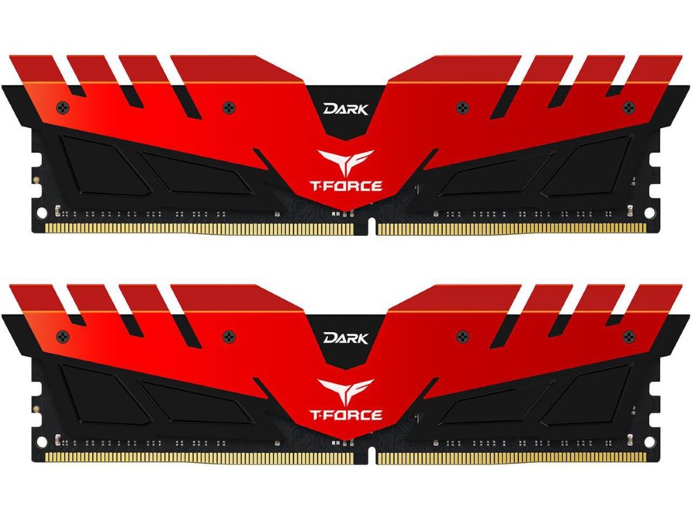 Team T-Force Dark, DDR4, DIMM, 3000 MHz, 16 GB (2x 8 GB kit), CL16, čierno-červená