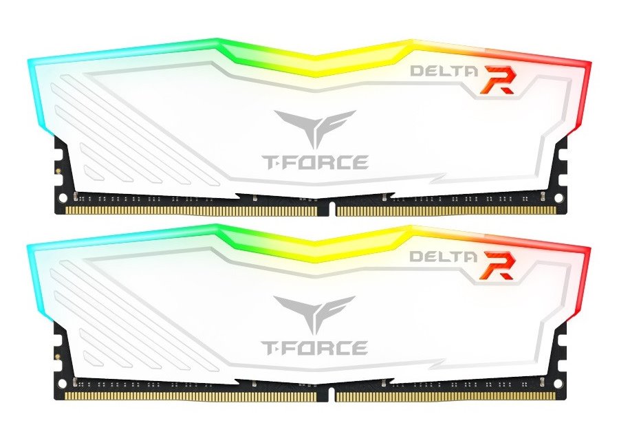 Team T-Force Delta, DDR4, DIMM, 2666 MHz, 16 GB (2x 8 GB kit), CL15, RGB, biela