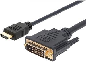 Techly kábel HDMI na DVI M/M, prepojovací, 1,8 m, čierny