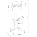 Techly mobilný stojan pre TV LED, LCD, PDP, 32"-70", 40kg