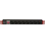 Techly PDU Rack 19" 1U, 8x Schuko, kabel C20 3m
