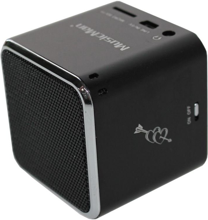 Technaxx Mini MusicMan, prenosný reproduktor, baterie 600 mAh, čierny