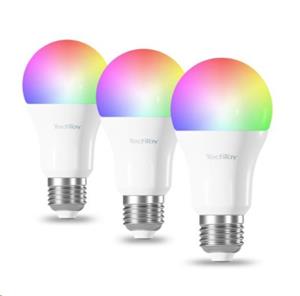 TechToy RGB 9W E27, smart žiarovka, 3 ks set