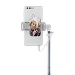 Teleskopická selfie tyč CellularLine Total View s otočným zrkadlom, ružová