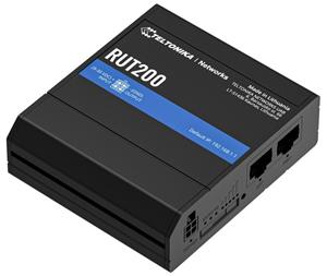 Teltonika RUT200 priemyselný router, 1x LAN, 1x WAN, 1x SIM + eSIM, LTE, Wi-Fi 4