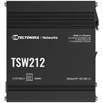Teltonika TSW212, priemyselný L2 manažovaný switch, 8x 10/100/1000, 2x SFP, bez zdroja