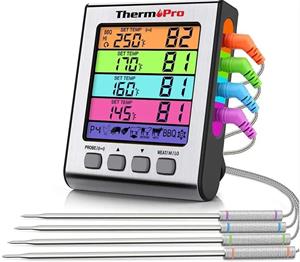 ThermoPro TP-17H digitálny kuchynský teplomer, strieborný