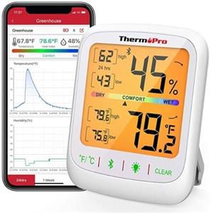 ThermoPro TP-359, vnútorný digitálny Bluetooth teplomer s meraním vlhkosti