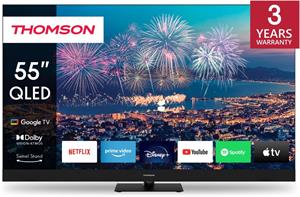 Thomson 55QG6C14 QLED Plus Google TV, čierny