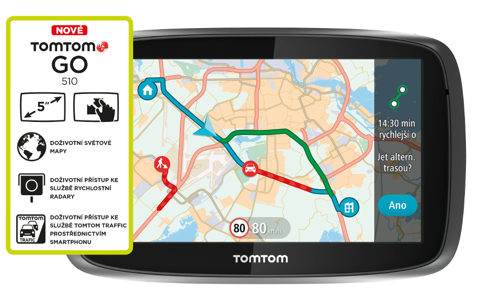TomTom GO 510 World, LIFETIME mapy VYPREDAJ