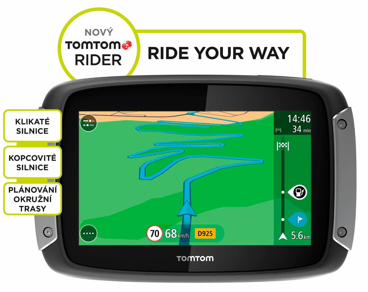 TomTom Rider 400 EU Premium Pack pro motocykly LIFETIME mapy