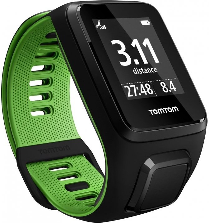 TomTom Runner 3, smartwatch, čierno-zelené