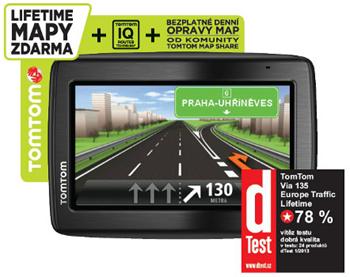 TomTom Via 135 Europe Traffic LIFETIME mapy
