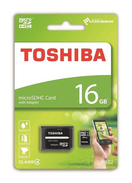 Toshiba M102 microSDHC 16GB + adaptér