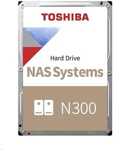 Toshiba N300 NAS - Pevný disk - 8 TB - interní - 3.5" - SATA 6Gb/s - 7200 ot/min. - vyrovnávací paměť: 256 MB