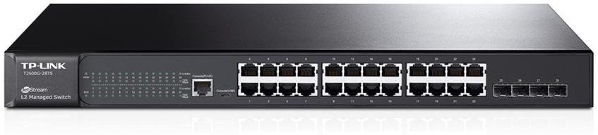 TP-Link T1600G-28PS 24xGb L2 Switch, 4 SFP,PoE
