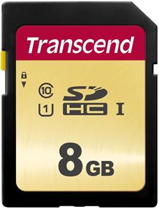 Transcend 500S 8GB SDHC, Class 10 UHS-I U1 Ultimate MLC