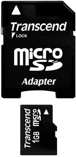 Transcend microSD 1GB + adaptér