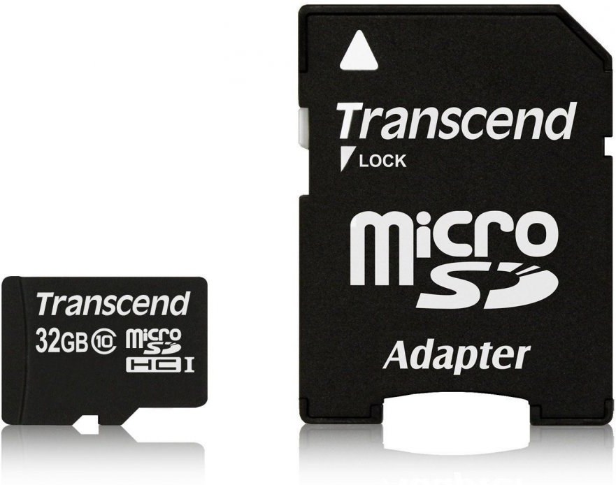 Transcend microSDHC 32GB + adaptér