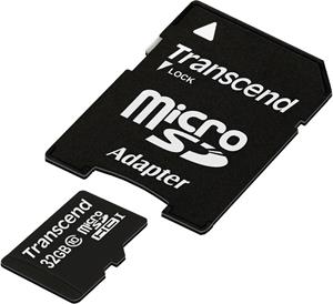 Transcend microSDHC 32GB + adaptér
